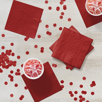 Bulk Classic Red Beverage Napkins 3 ply (500 per Case)