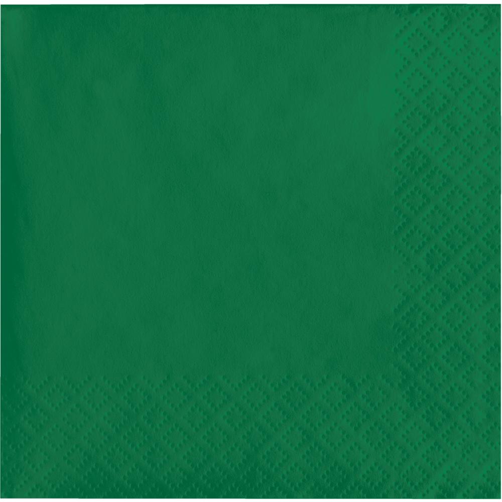 Bulk 500 pc Emerald Green Beverage Napkins 3 ply  - Solid Color Party Tableware by Creative Converting