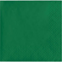 Bulk 500 pc Emerald Green Beverage Napkins 3 ply  - Solid Color Party Tableware by Creative Converting