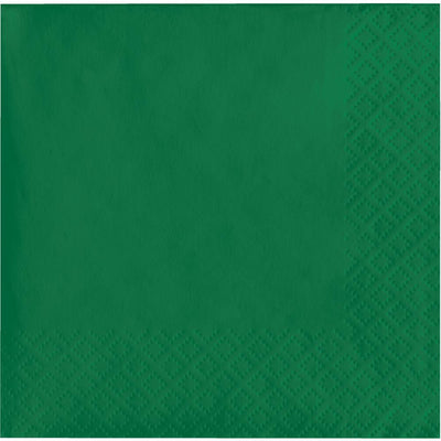 Bulk 500 pc Emerald Green Beverage Napkins 3 ply  - Solid Color Party Tableware by Creative Converting
