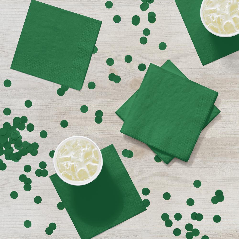 Bulk Emerald Green Beverage Napkins 3 ply (500 per Case)