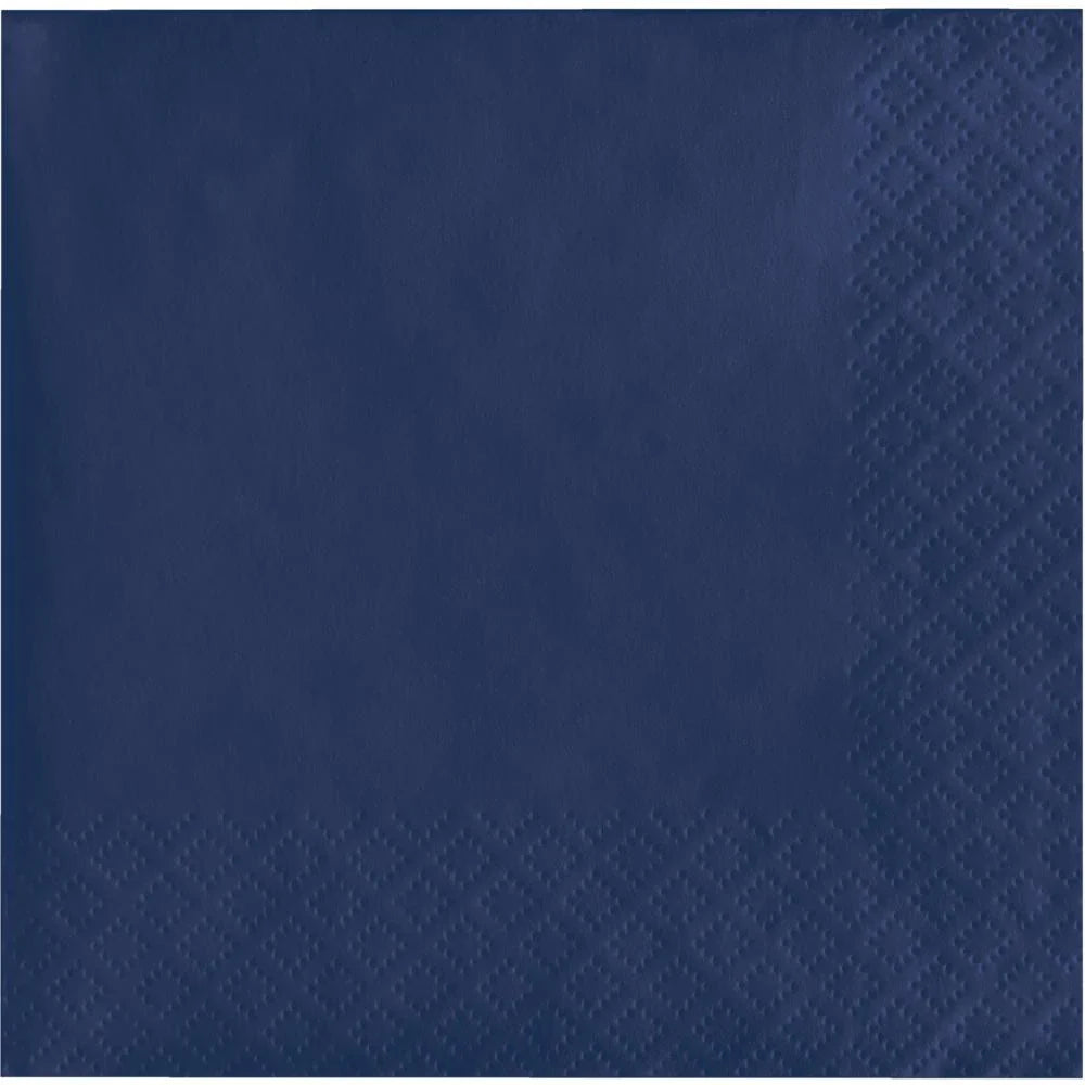 Bulk 500 pc Navy Blue Luncheon Napkins 3 ply  - Solid Color Party Tableware by Creative Converting