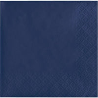 Bulk 600 pc Navy 2 Ply Luncheon Napkins  - Solid Color Party Tableware by Creative Converting