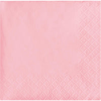 Bulk 500 pc Classic Pink Beverage Napkins 3 ply  - Solid Color Party Tableware by Creative Converting