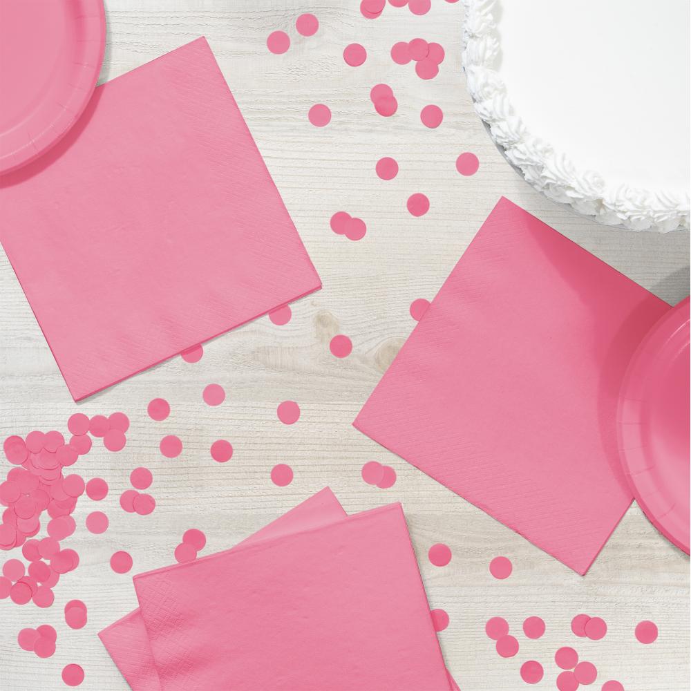Bulk Candy Pink Value Friendly Beverage Napkins (240 per Case)