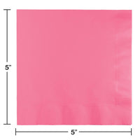 Bulk Candy Pink Value Friendly Beverage Napkins (240 per Case)