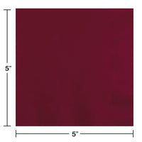 500ct Bulk Burgundy Beverage Napkins 3 ply