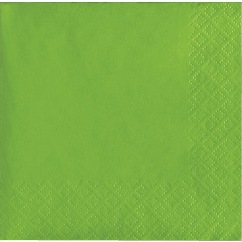 Bulk 240 pc Fresh Lime Green Value Friendly Beverage Napkins  - Solid Color Party Tableware by Creative Converting