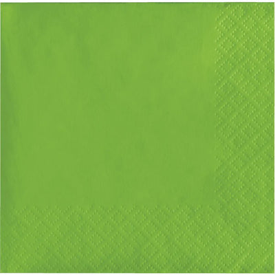 Bulk 600 pc Fresh Lime 2 Ply Luncheon Napkins  - Solid Color Party Tableware by Creative Converting