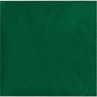 Bulk 500 pc Hunter Green Beverage Napkins 3 ply  - Solid Color Party Tableware by Creative Converting