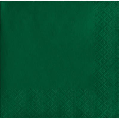 Bulk 500 pc Hunter Green Beverage Napkins 3 ply  - Solid Color Party Tableware by Creative Converting