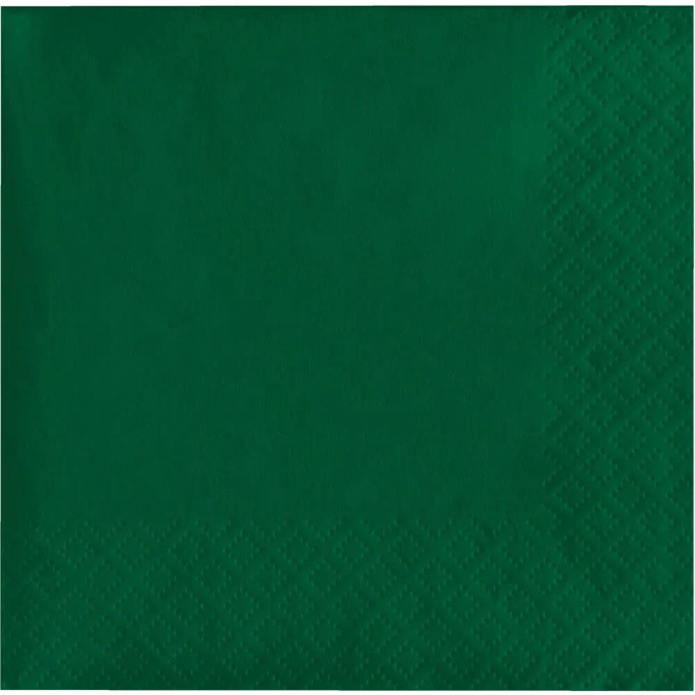Bulk 500 pc Hunter Green Luncheon Napkins 3 ply  - Solid Color Party Tableware by Creative Converting