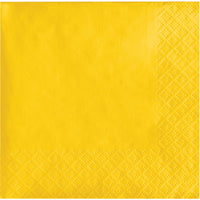 Bulk 240 pc School Bus Yellow Value Friendly Beverage Napkins  - Solid Color Party Tableware by Creative Converting