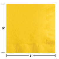 Bulk School Bus Yellow Value Friendly Beverage Napkins (240 per Case)