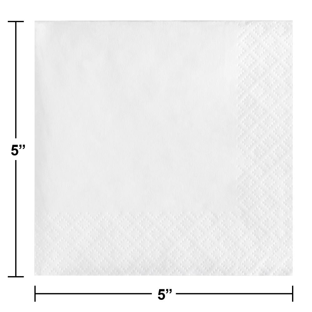 Bulk White Value Friendly Beverage Napkins (240 per Case)