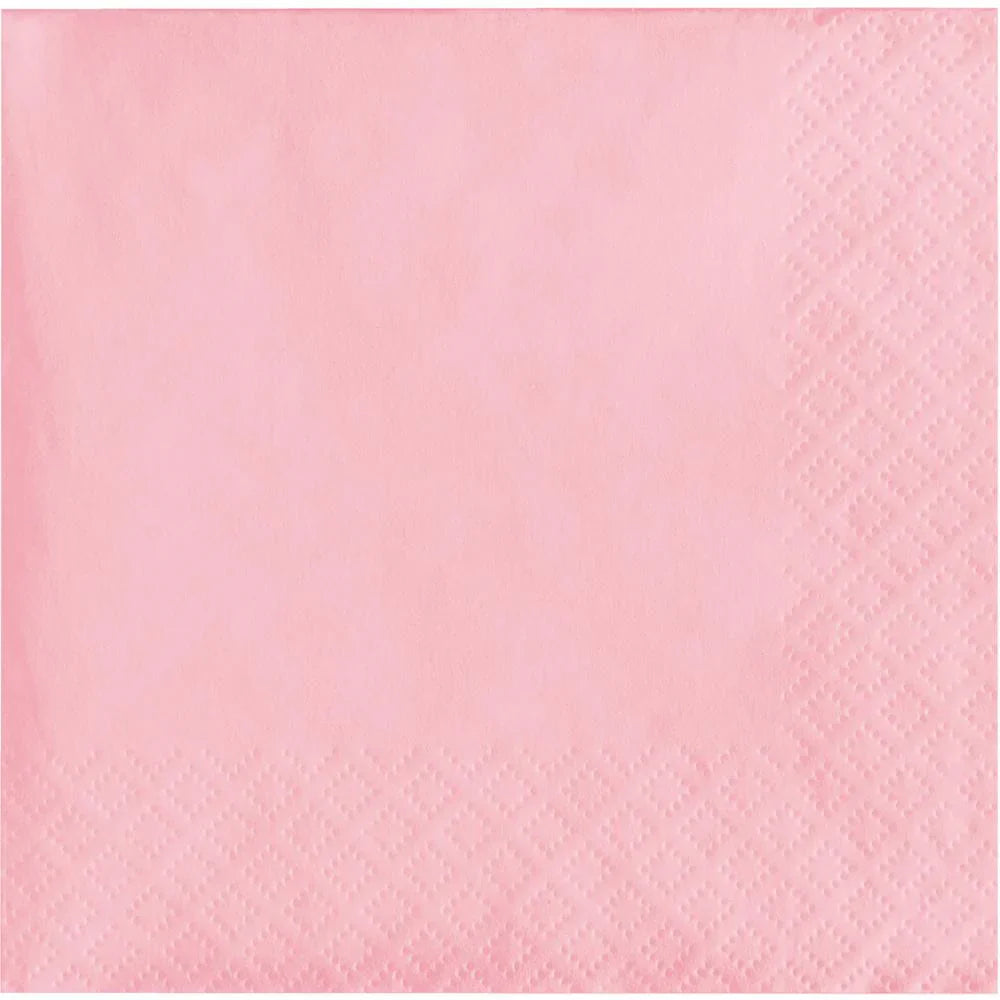 Bulk 500 pc Classic Pink Luncheon Napkins 3 ply  - Solid Color Party Tableware by Creative Converting