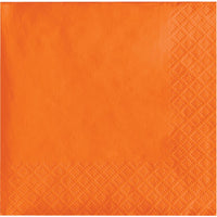 Bulk 240 pc Sunkissed Orange Value Friendly Beverage Napkins  - Solid Color Party Tableware by Creative Converting