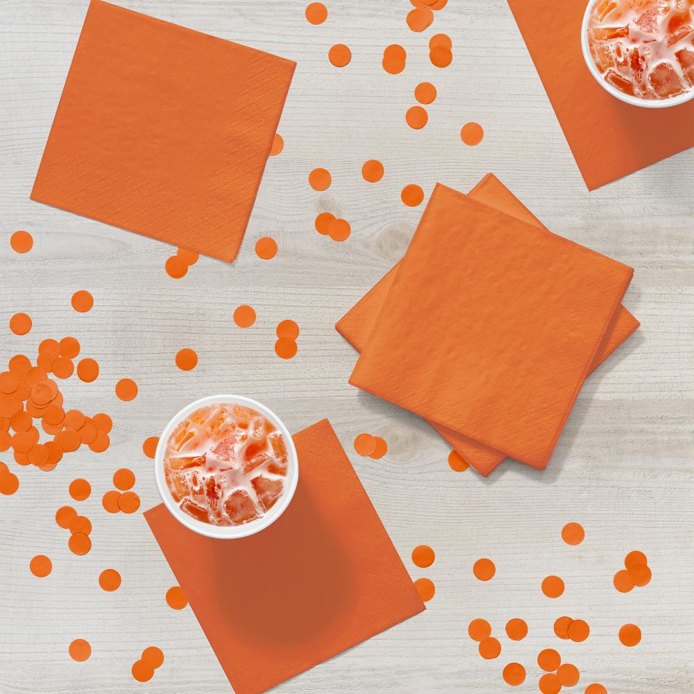 Bulk Sunkissed Orange Value Friendly Beverage Napkins (240 per Case)