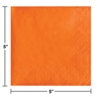 Bulk Sunkissed Orange Value Friendly Beverage Napkins (240 per Case)