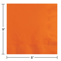 Bulk Sunkissed Orange Value Friendly Beverage Napkins (240 per Case)