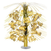 Gold Happy Birthday Cascade Centerpiece - 18 Inch Table Decor