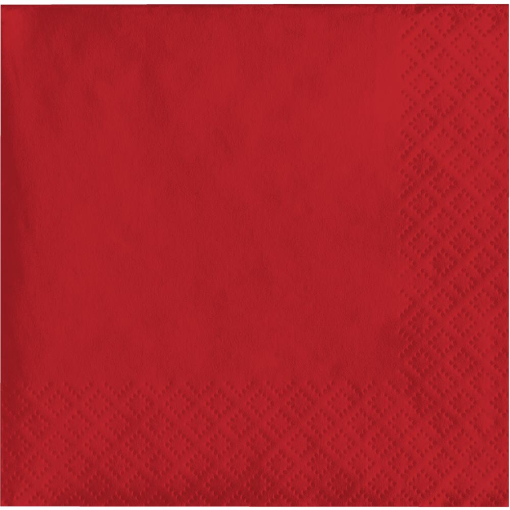 Bulk 240 pc Classic Red Value Friendly Beverage Napkins  - Solid Color Party Tableware by Creative Converting