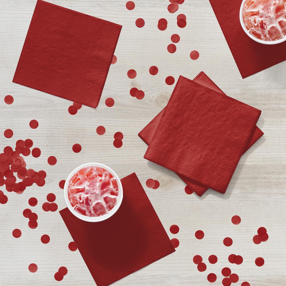 Bulk Classic Red Value Friendly Beverage Napkins (240 per Case)