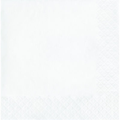 Bulk 500 pc White Luncheon Napkins 3 ply  - Solid Color Party Tableware by Creative Converting