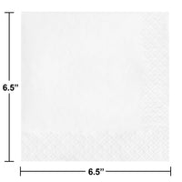 Bulk White Luncheon Napkins 3 ply (500 per Case)