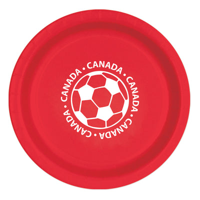Soccer Canada Dinner Plates - 9 Inch (8-Pack)