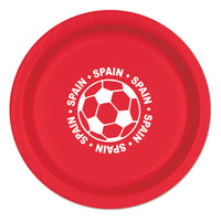 Spain Soccer Party Plates - 9 inch Dinner (8 count)