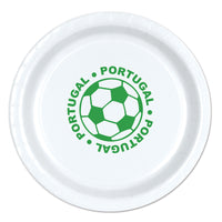 Portugal Soccer Dinner Plates - 9 inch (8 Count)