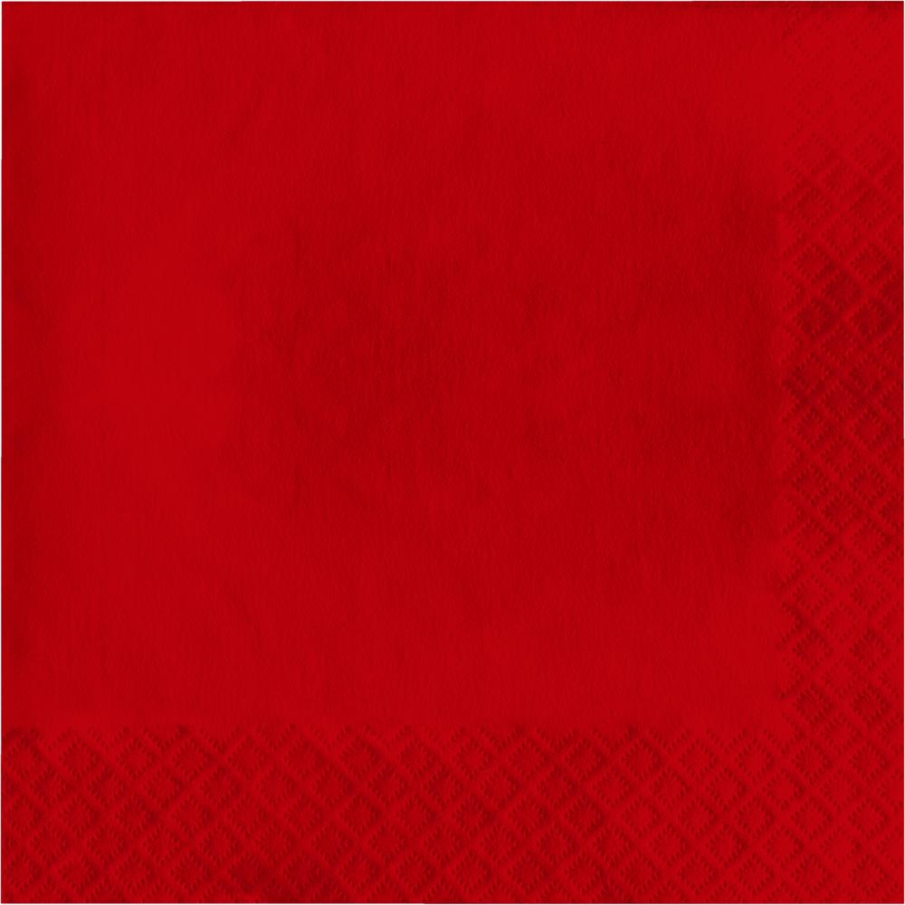 Bulk 500 pc Classic Red Luncheon Napkins 3 ply  - Solid Color Party Tableware by Creative Converting