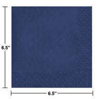 Bulk Navy Blue Luncheon Napkins 3 ply (500 per Case)