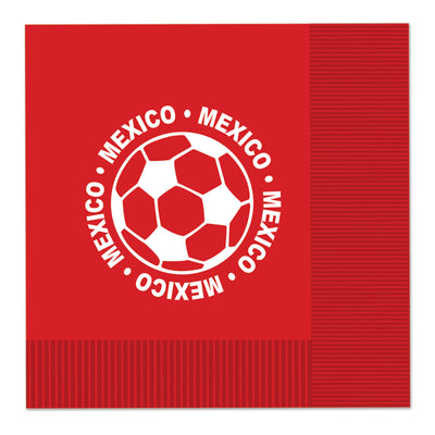 Mexico Soccer Luncheon Napkins - 16 Count 2-Ply Napkins