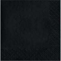 Bulk 500 pc Black Velvet Luncheon Napkins 3 ply  - Solid Color Party Tableware by Creative Converting