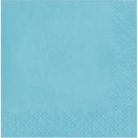 Bulk 500 pc Pastel Blue Luncheon Napkins 3 ply  - Solid Color Party Tableware by Creative Converting