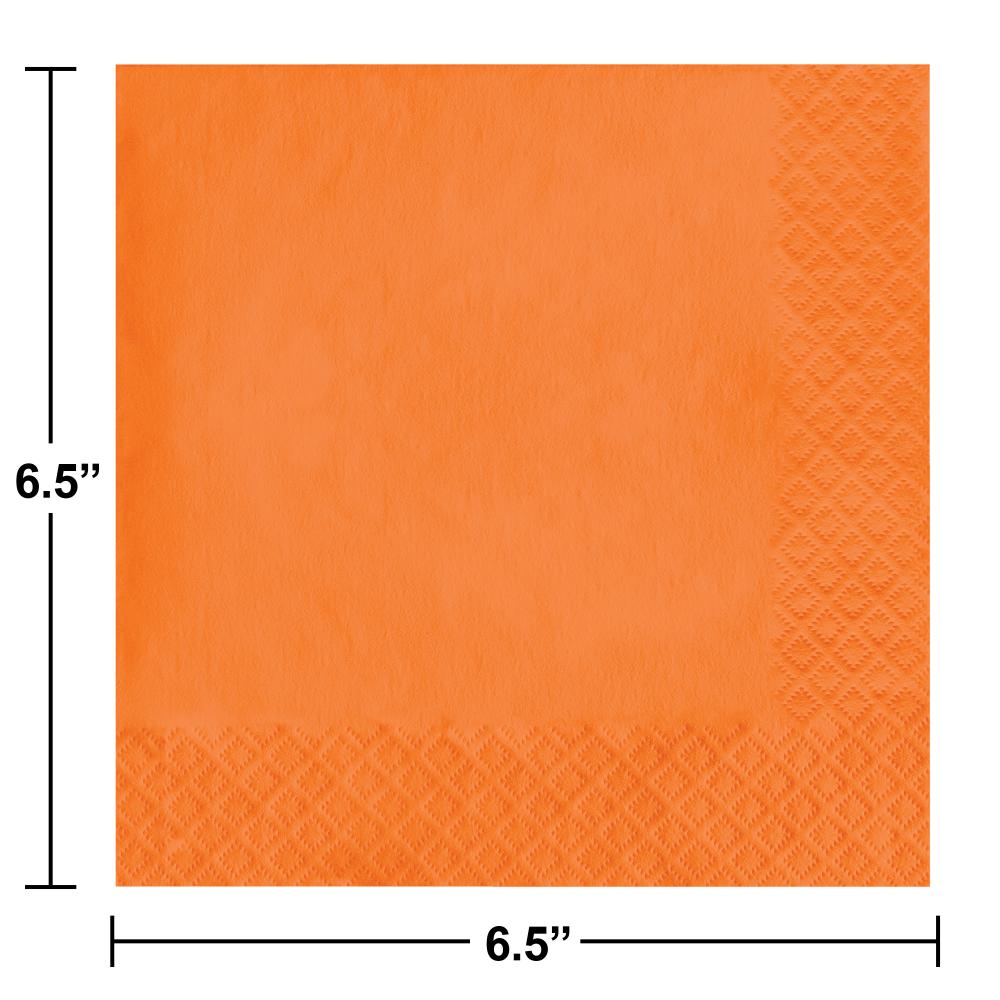 Bulk Sunkissed Orange Luncheon Napkins 3 ply (500 per Case)