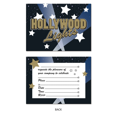 Hollywood Lights Invitations, 4" x 5.5", Invitations, Awards Night