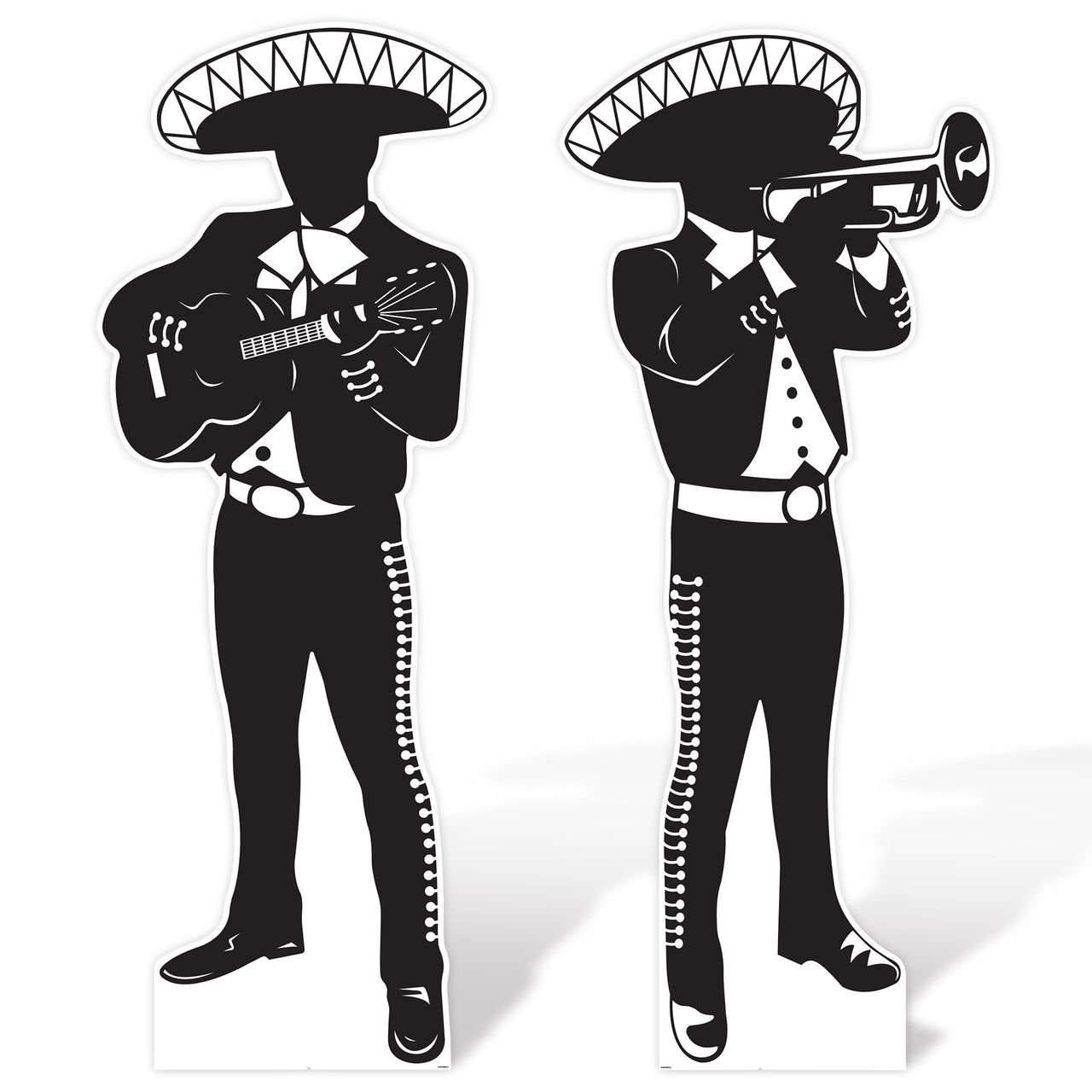Mariachi Silhouette Stand-Ups (2 per package)