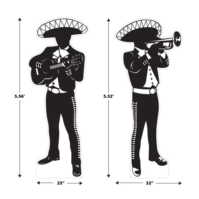 Mariachi Silhouette Stand-Ups