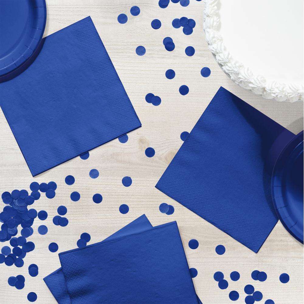 Bulk Cobalt Blue Value Friendly Luncheon Napkins (240 per Case)