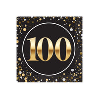 100th Birthday Beverage Napkins - 2-Ply (16/Pkg)