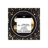 30th Birthday Beverage Napkins (2-Ply) - Birthday Party Supplies
