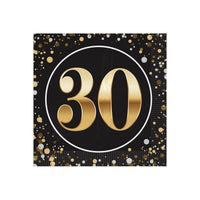 30th Birthday Beverage Napkins (2-Ply) - Birthday Party Supplies