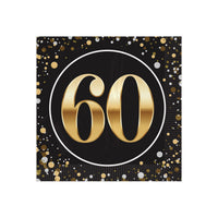 60th Birthday 2-Ply Beverage Napkins - Party Supplies