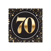 70th Birthday 2-Ply Beverage Napkins - 16 Pack
