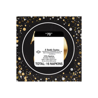 70th Birthday 2-Ply Beverage Napkins - 16 Pack
