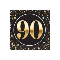 90th Birthday Beverage Napkins - 2-Ply Party Supplies