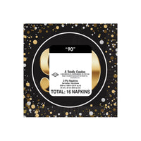 90th Birthday Beverage Napkins - 2-Ply Party Supplies
